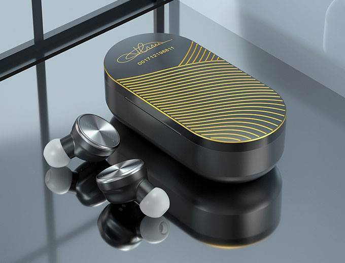 3C數碼藍牙耳機產品渲染