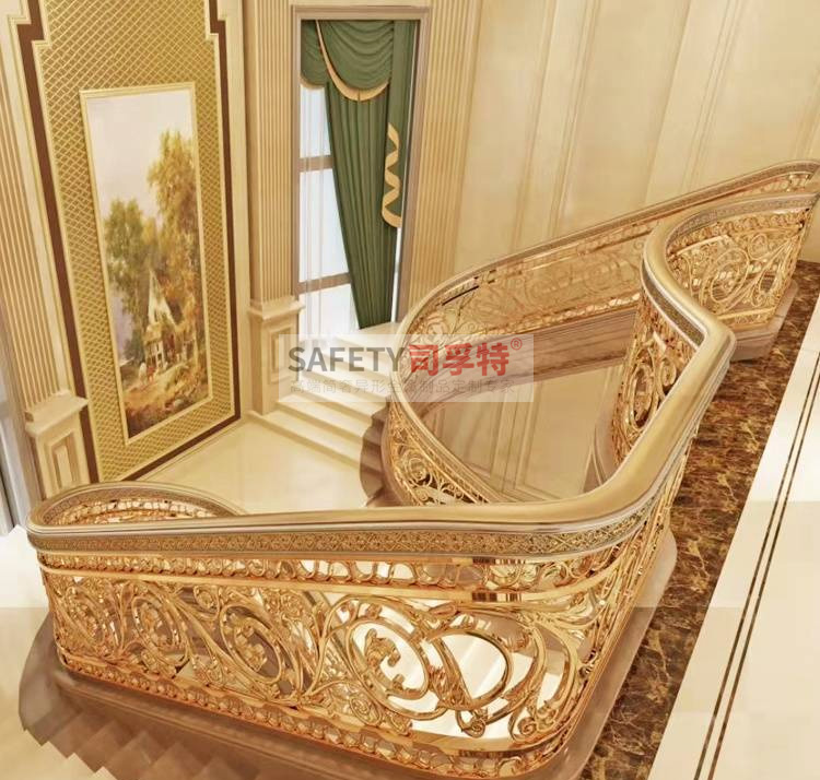 銅藝雕刻欄桿扶手，輕奢時尚，溫馨典雅(圖3)