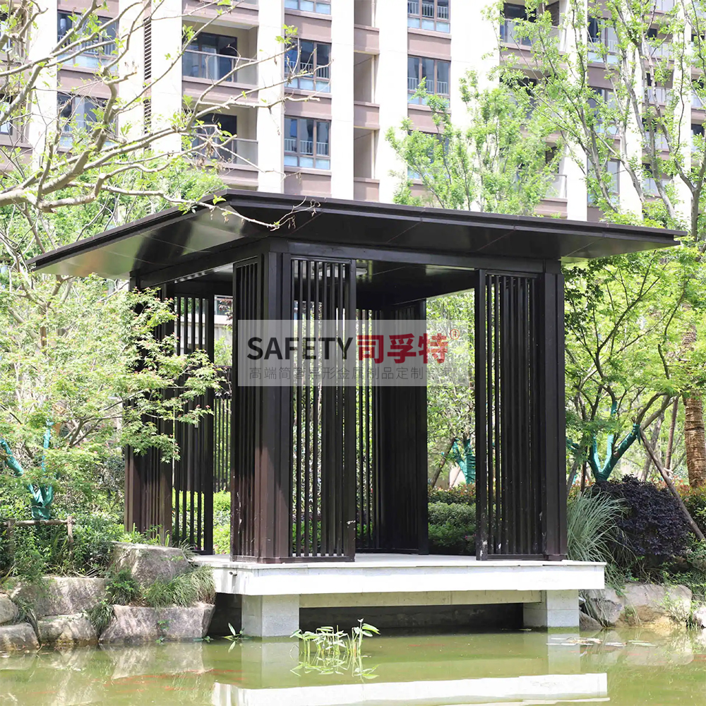 精制不銹鋼涼亭逐漸代替木質涼亭,精制不銹鋼涼亭有哪些優勢(圖1) 精制不銹鋼涼亭逐漸代替木質涼亭,精制不銹鋼涼亭有哪些優勢(圖1)